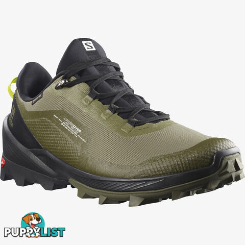 Salomon Cross Over GTX Mens Hiking Shoes - Deep Lichen Green/Black/Evening Primrose - L41286200