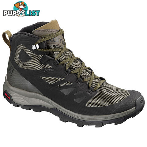 Salomon Outline Mid GTX Mens Hiking Boots - Black/Beluga/Capers - 404763