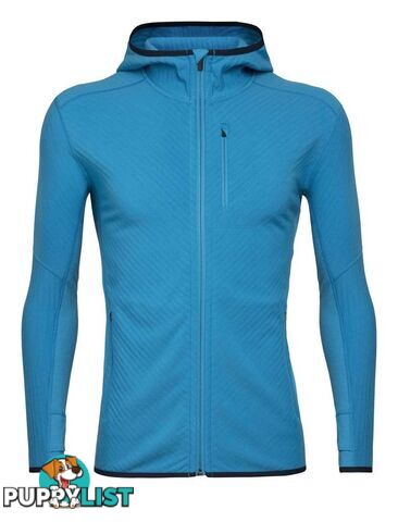 Icebreaker RealFleece Merino Descender LS Zip Mens Fleece Hoodie - Polar - XL - 104854452XL