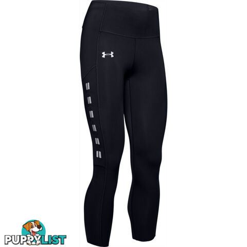 Under Armour Qualifier Speedpocket Roadside Runway Crop Womens Leggings - Black - XL - 1342863-001-XL