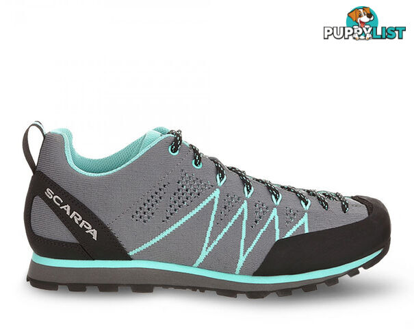 Scarpa Crux Air Womens Approach Shoes - Smoke/Ice Green - US6.5 / EU38 - SCA10098-38