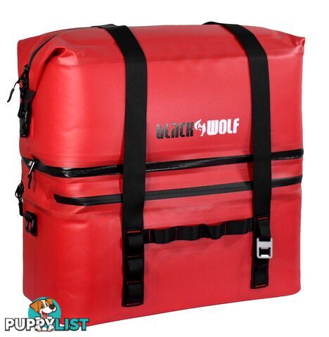 Black Wolf 2 Compartment Soft Cooler - 60L - True Red - W0187-TrueRed