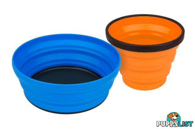 Sea To Summit X-Set 2 Piece Collapsible Bowl & Cup - Blue/Orange - AXSET2