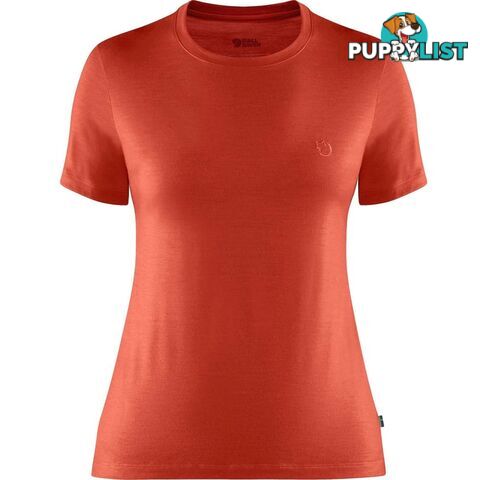 Fjallraven Abisko Wool SS Womens T-Shirt - Flame Orange - M - CF84101214M