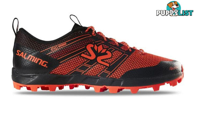 Salming Elements 3 Mens Trail Running Shoes - Black/New Orange - 1280077-0108