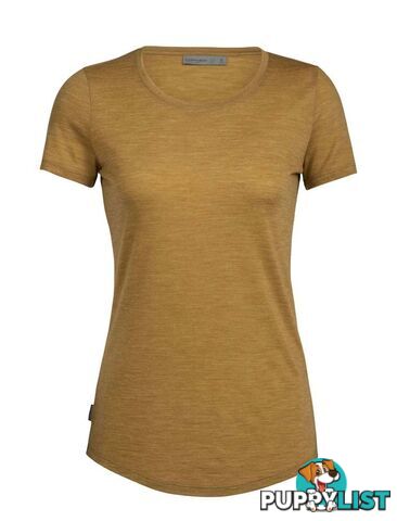 Icebreaker Cool-Lite Merino Sphere SS Low Crewe Womens T-Shirt - CURRY - XS - 104680705XS