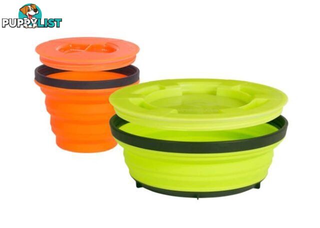 Sea To Summit X-Seal & Go Collapsible Food Container Set - Small - Lime Olive - AXSEALSETSOL