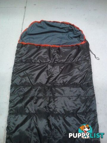 SLEEPING BAGS TWIN PACKS 0 DEGREE HOODED- 220X80CM-NEW!