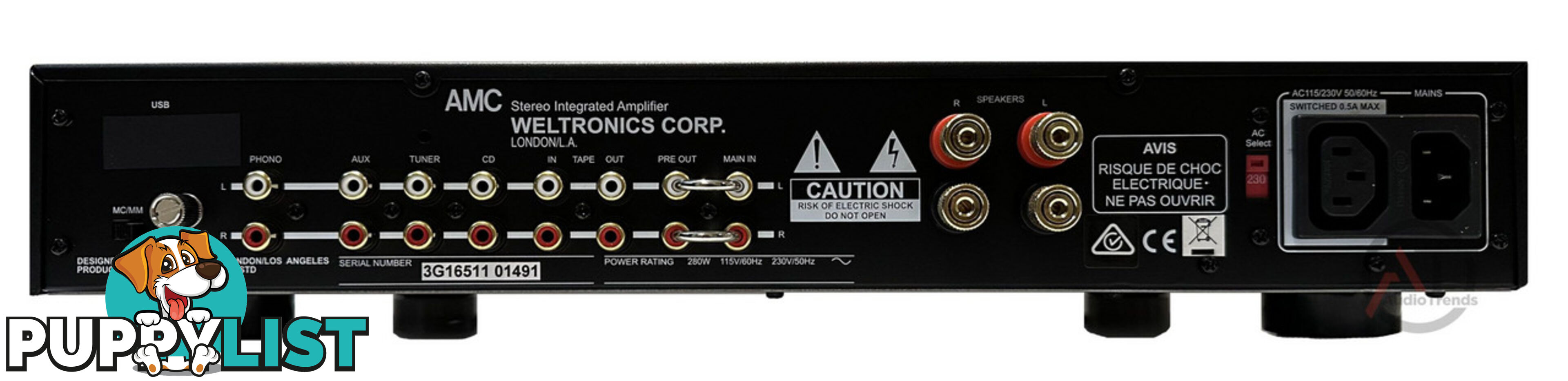 AMC XIA 50 Integrated Stereo Amplifier in Black