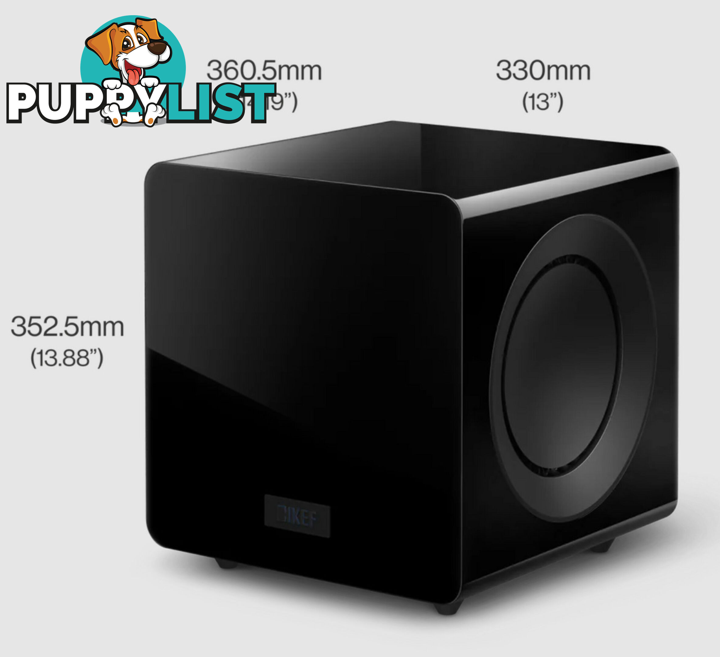 KEF KC92 Dual 9" Subwoofer in Black