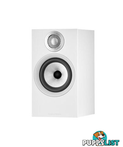 B&W 606 S3 Bookshelf Speaker (Pair) - Matte White