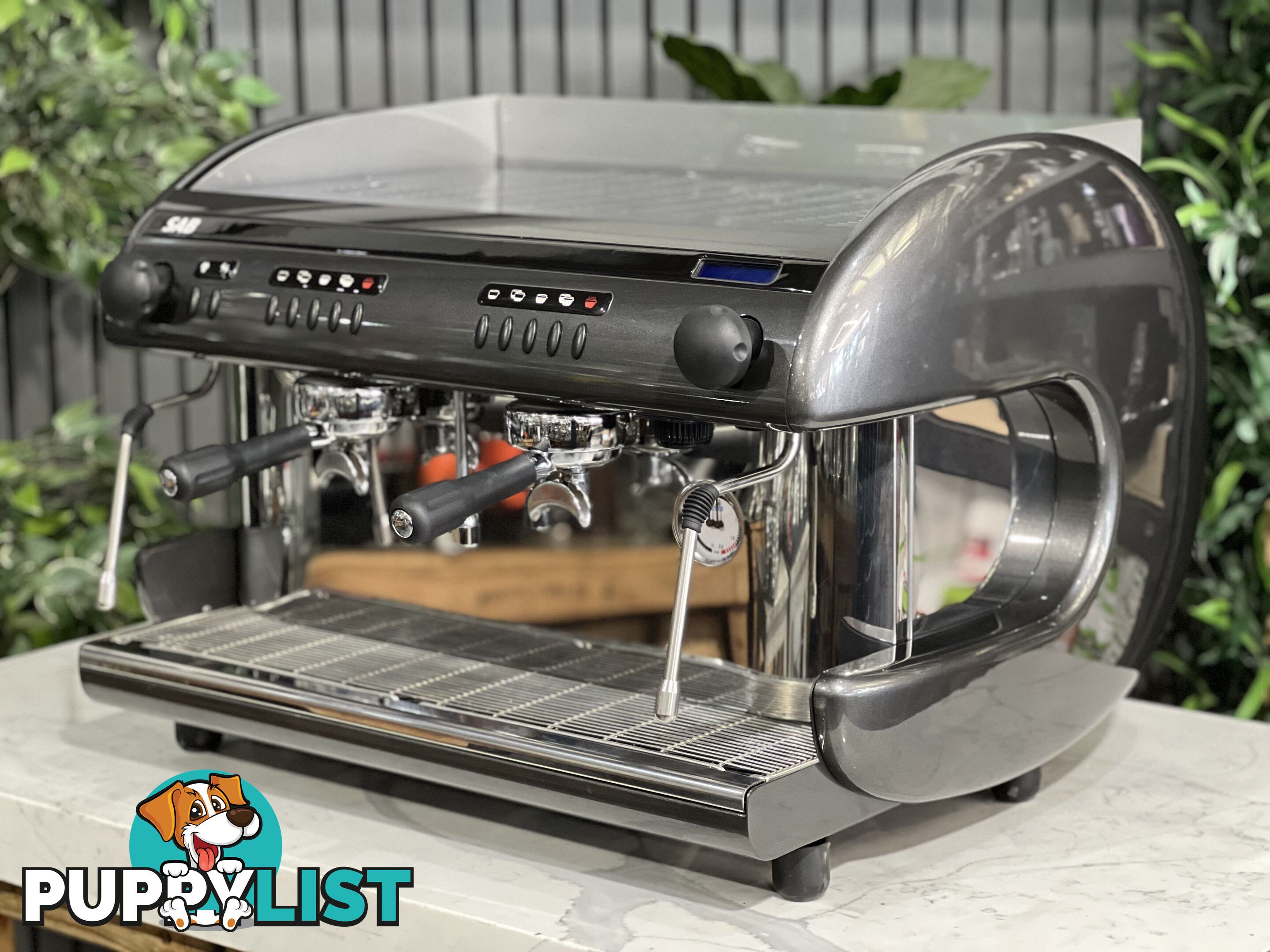 SAB ELLIPSE 2 GROUP ESPRESSO COFFEE MACHINE BLACK / GREY USED