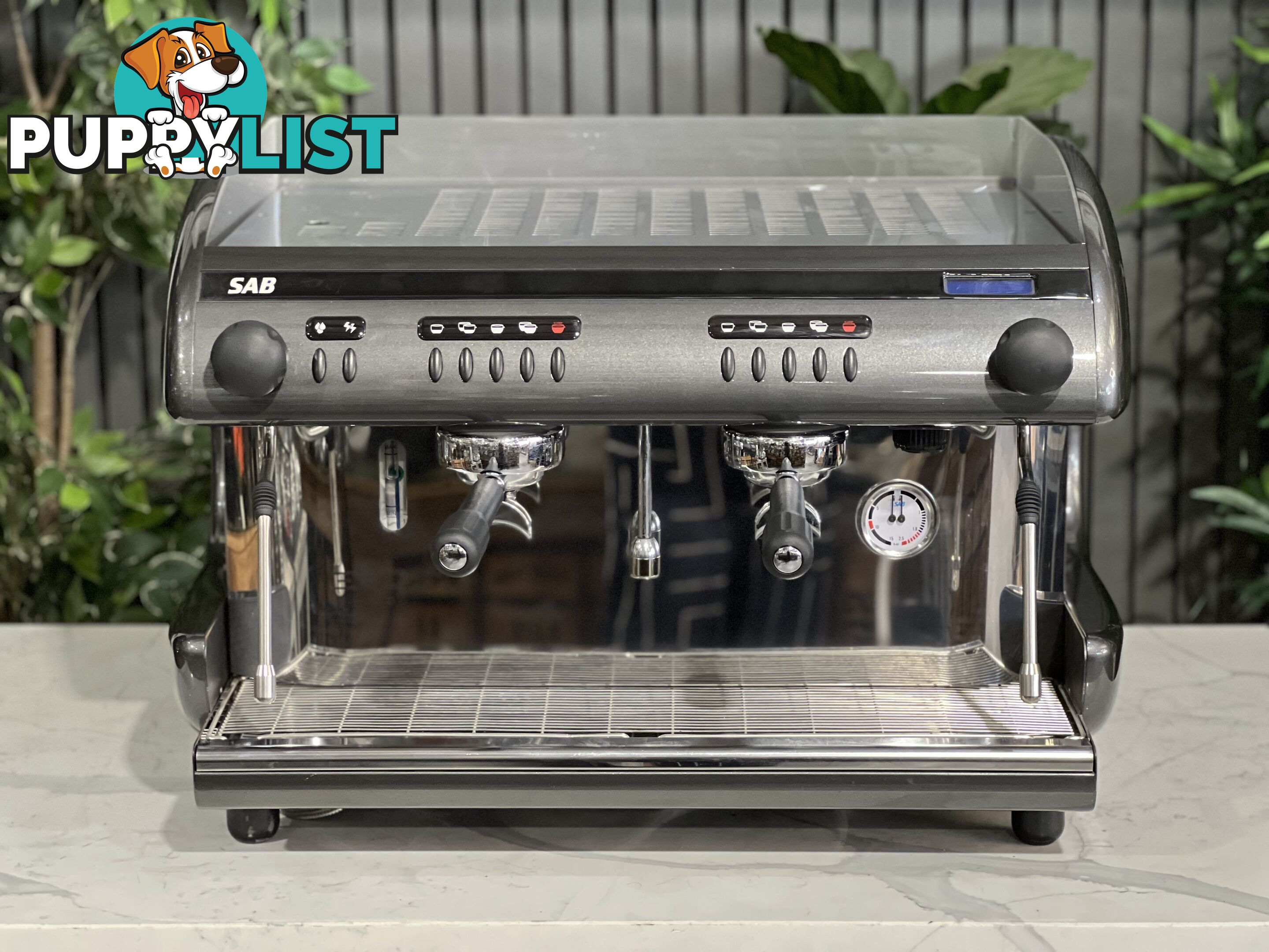 SAB ELLIPSE 2 GROUP ESPRESSO COFFEE MACHINE BLACK / GREY USED