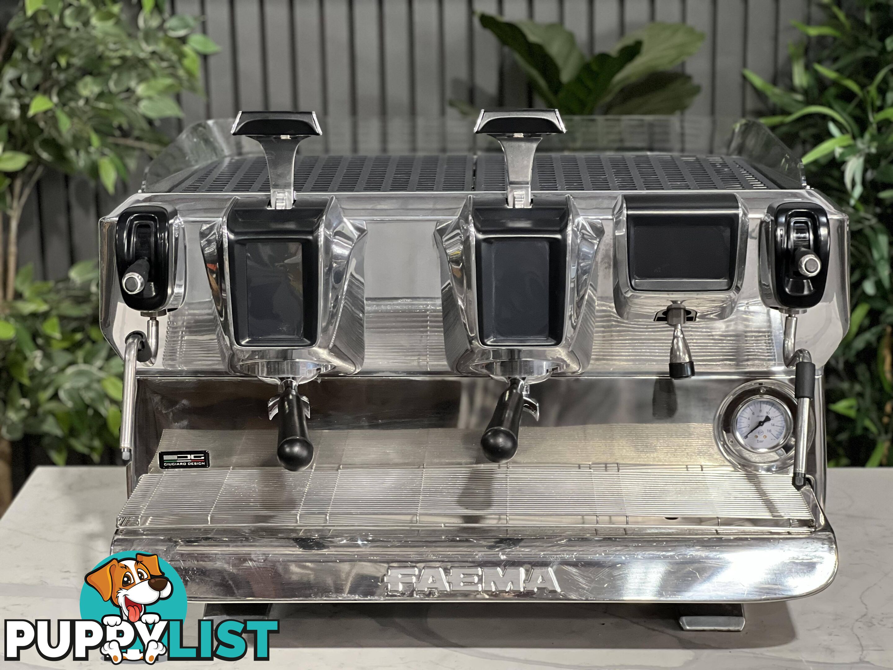 FAEMA E71 GTI 2 GRP ESPRESSO COFFEE MACHINE BLACK & STAINLESS - USED