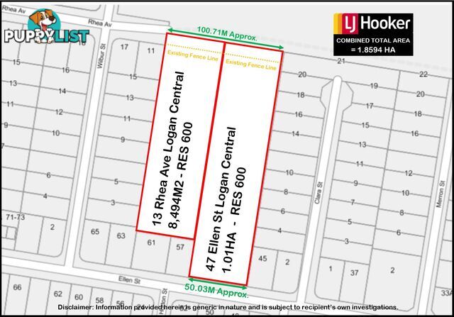 47 Ellen S & 13 Rhea Avenue LOGAN CENTRAL QLD 4114