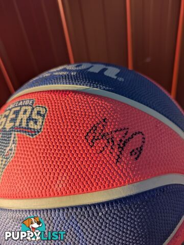 Adelaide 36ers basketball with player signatures