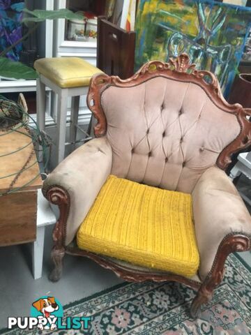 L v antique armchair