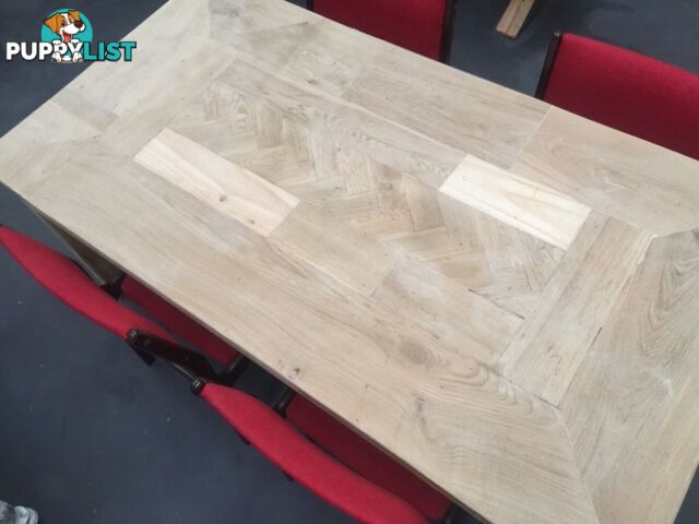 European oak parquet creative table