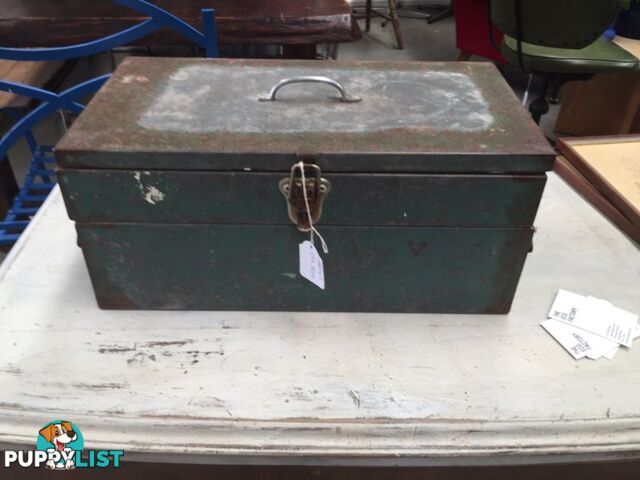 Vintage metal tool box