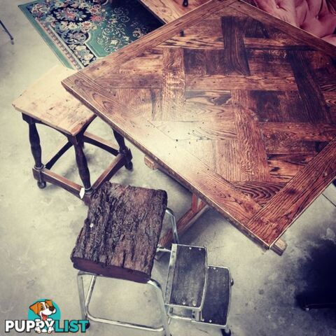 Rustic oak PARQUET dining table