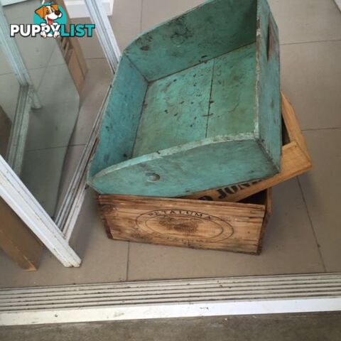 Vintage wooden crates