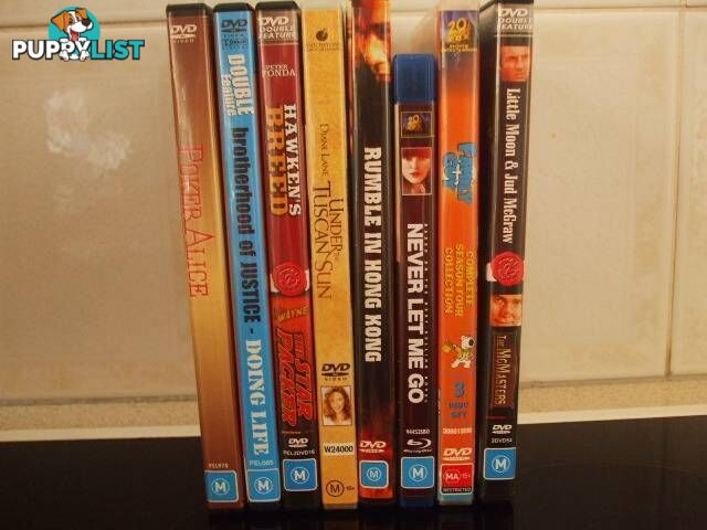 Eight M Rating DVD's (Good Condition)