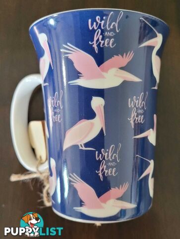 Wild and Free Pelican Coffee Mug