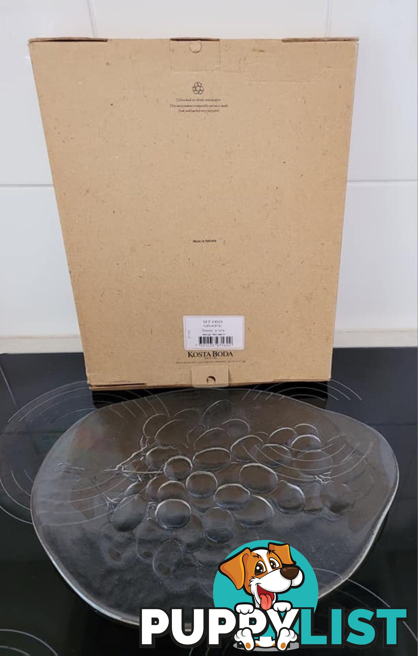 Glass Cheese Plate - brand new - great gift idea