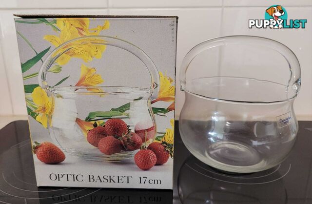 Glass Basket - brand new - great gift idea