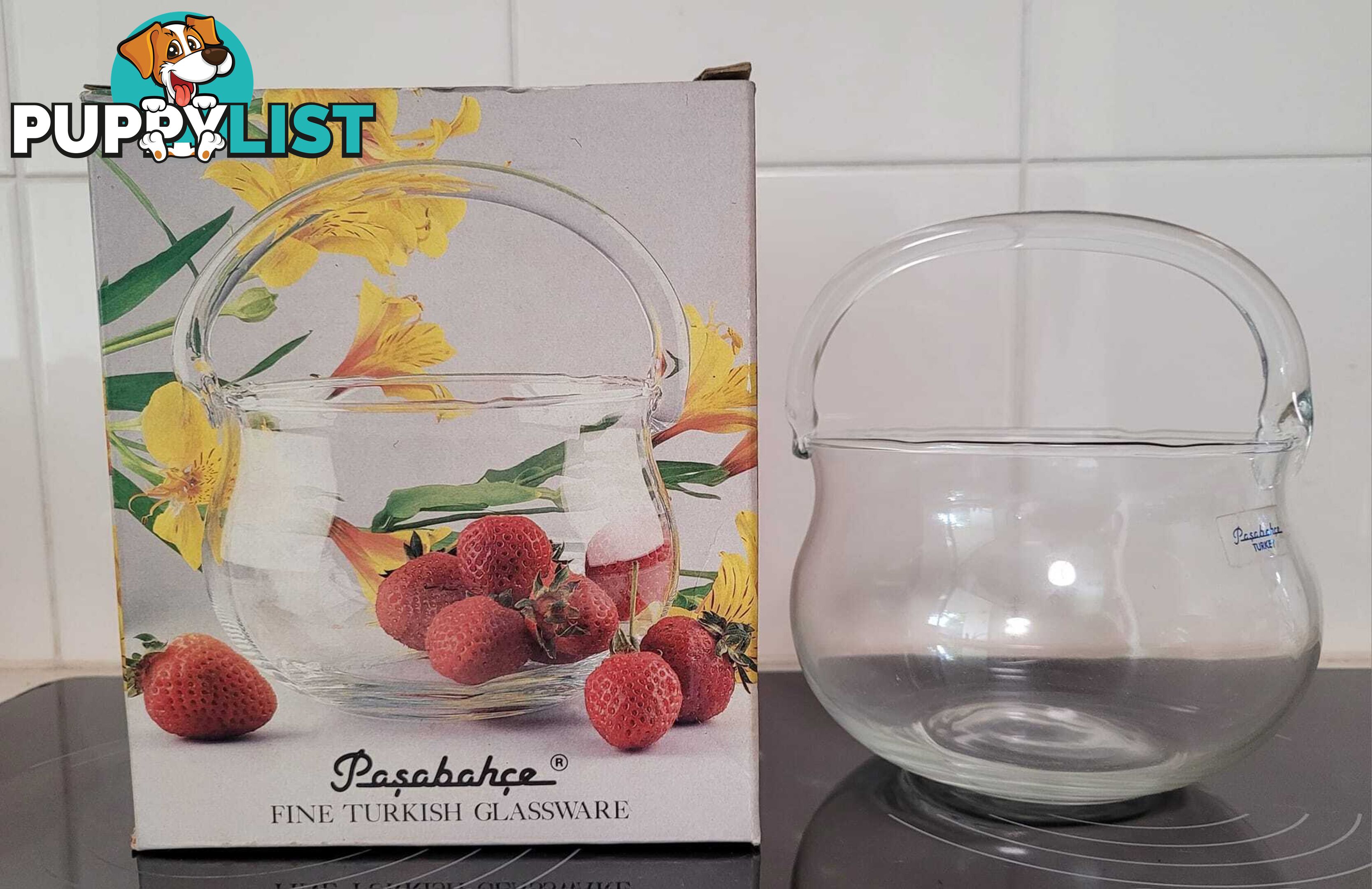 Glass Basket - brand new - great gift idea