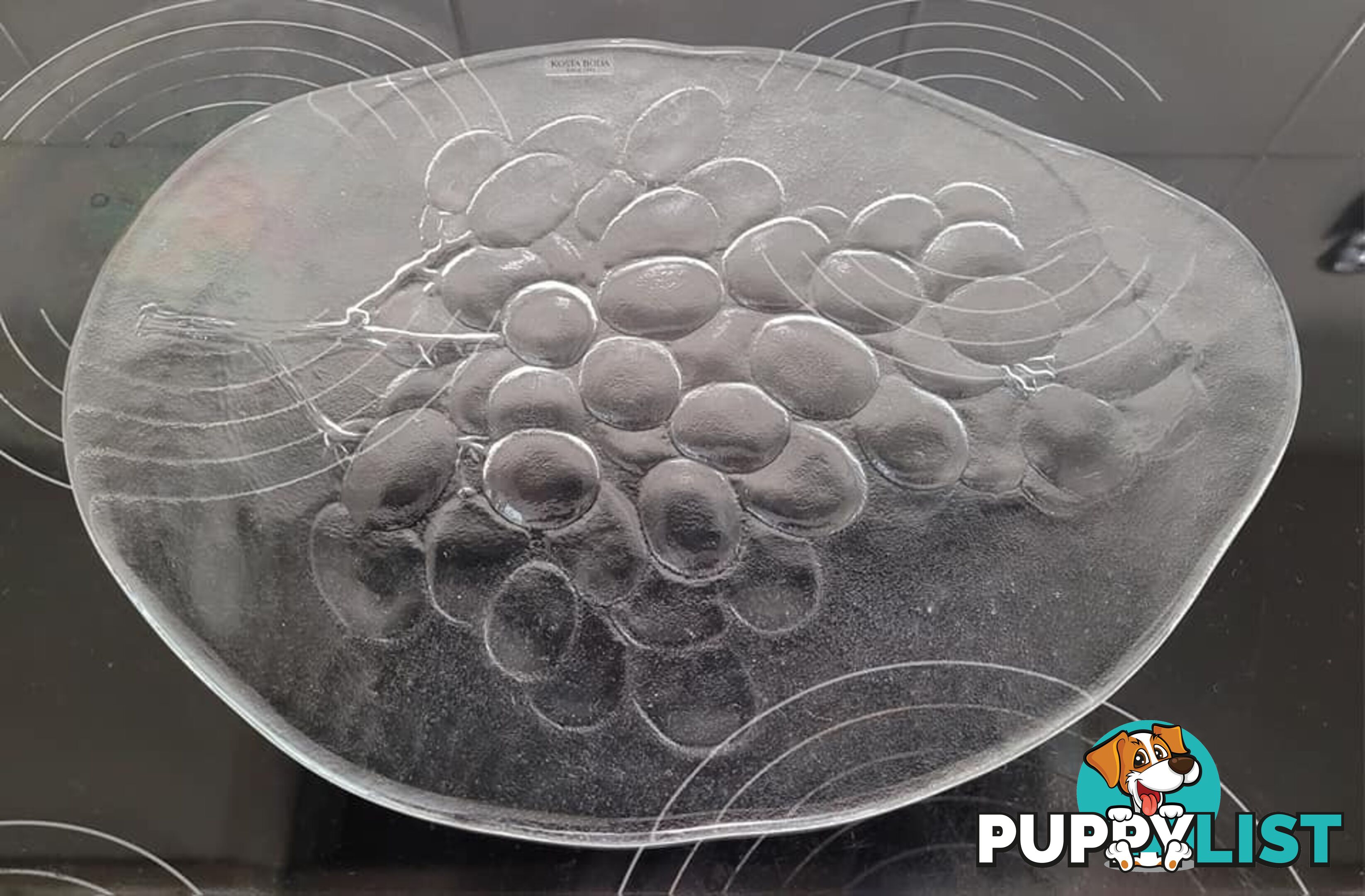 Glass Cheese Plate - brand new