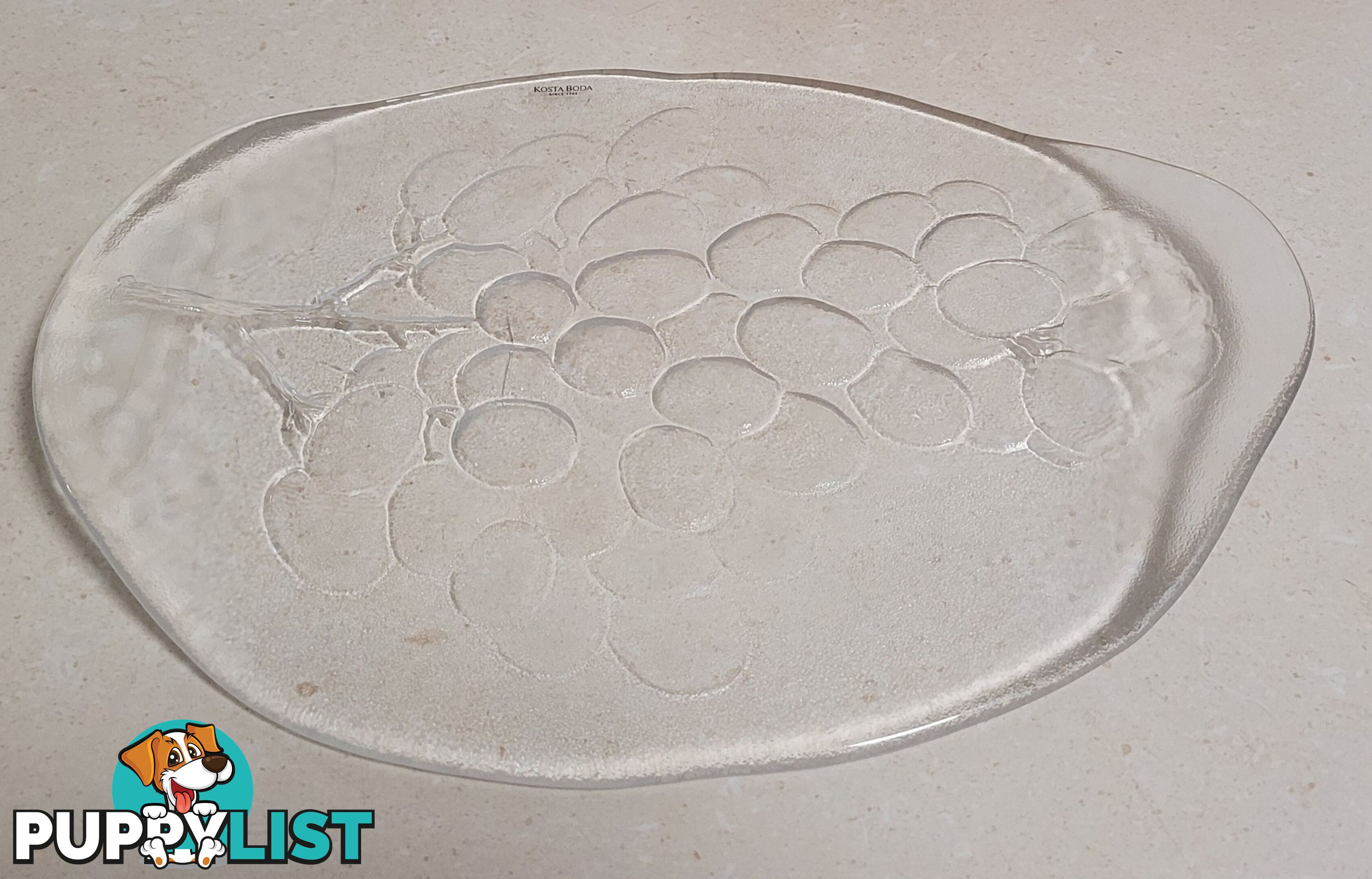 Glass Cheese Plate - brand new