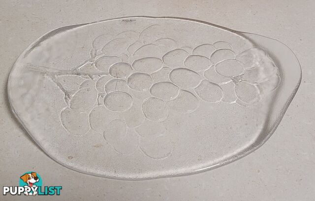 Glass Cheese Plate - brand new