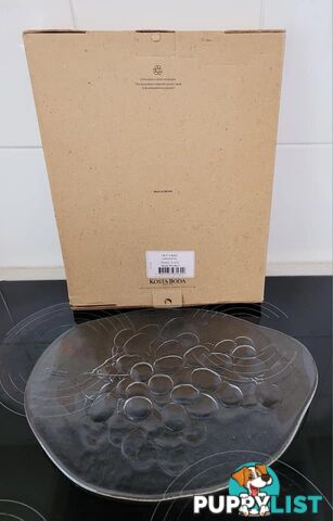 Glass Cheese Plate - brand new