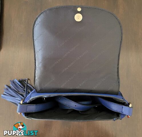 Colette Blue Suede-like Handbag - brand new