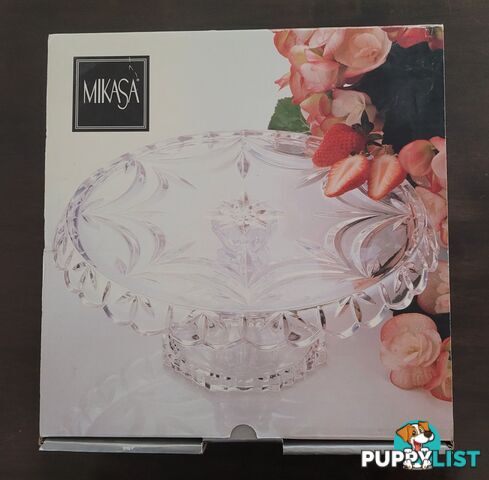 Mikasa Footed Cake Plate - brand new - great gift idea