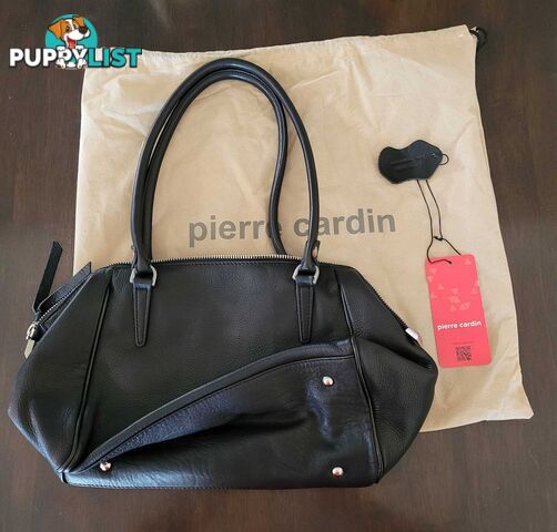 Pierre Cardin Black Leather Handbag - brand new