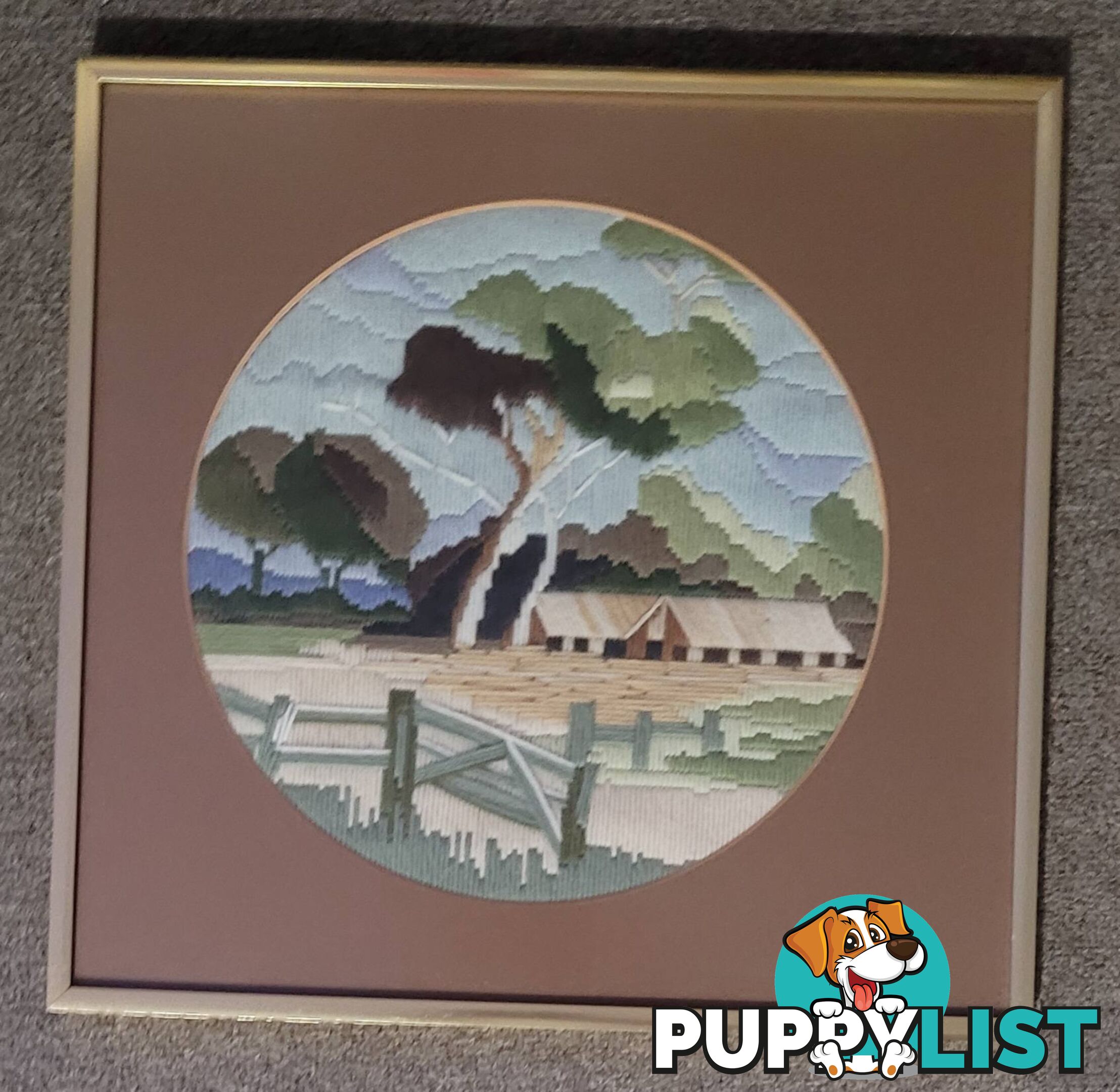 Framed Long Stitch Scenes - $20 each or both for $30