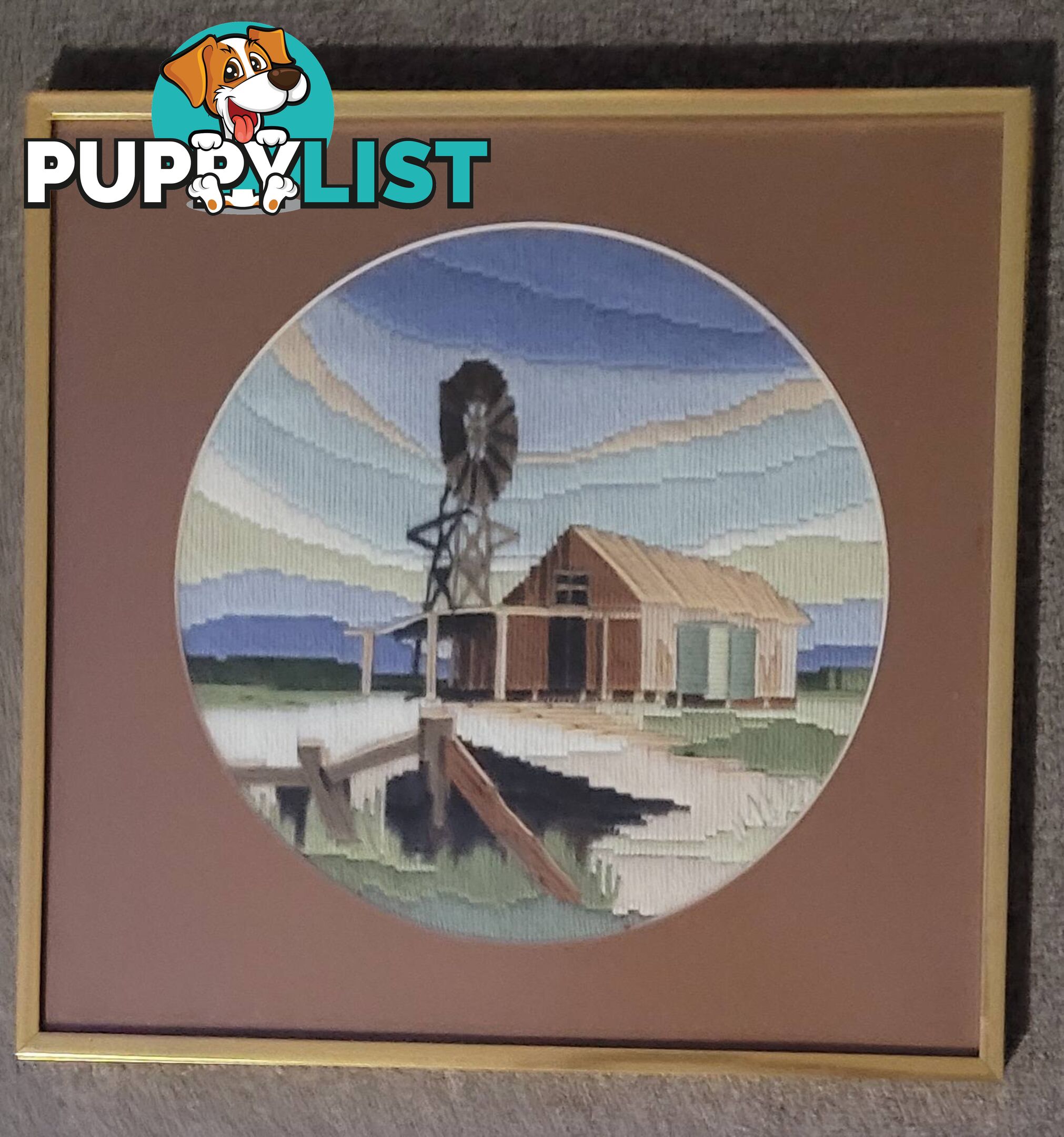 Framed Long Stitch Scenes - $20 each or both for $30
