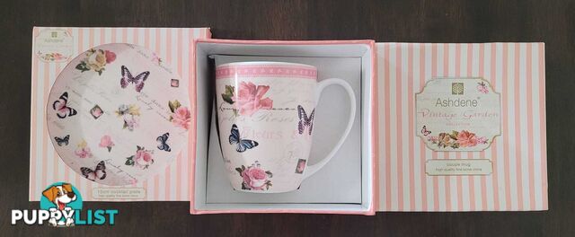 Ashdene mug and plate - brand new