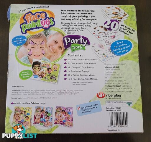Kids Face Painting Set - Brand new