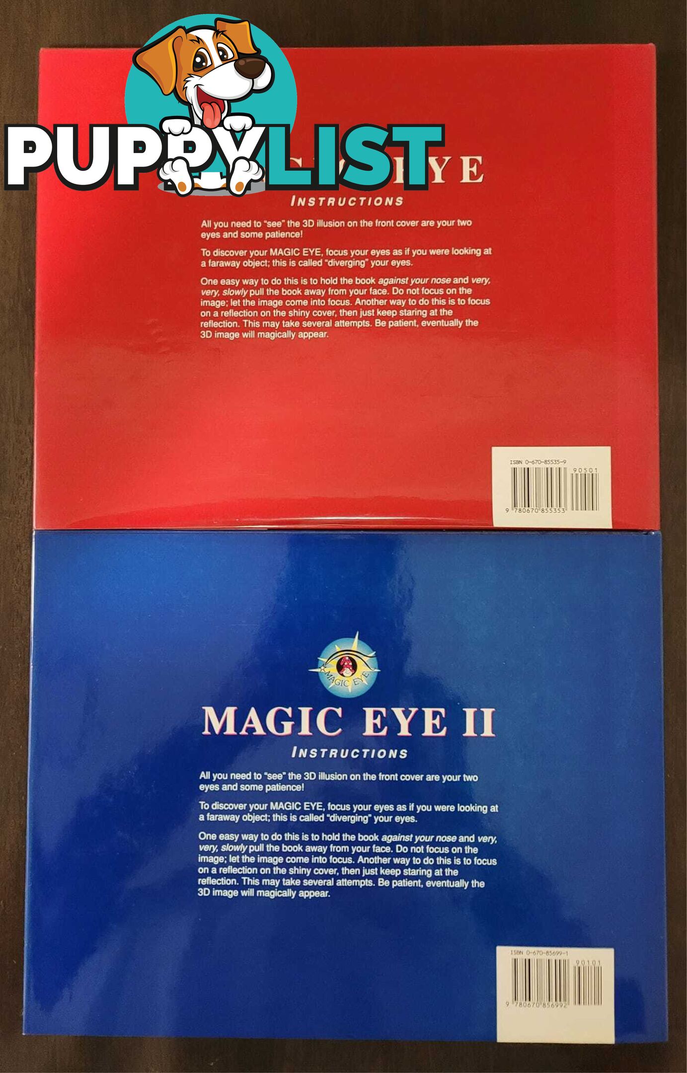 Magic Eye Books 1 and 2 - like new - great holiday fun