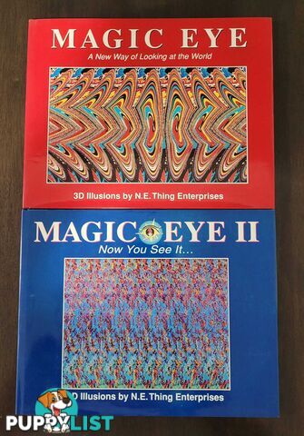 Magic Eye Books 1 and 2 - like new - great holiday fun