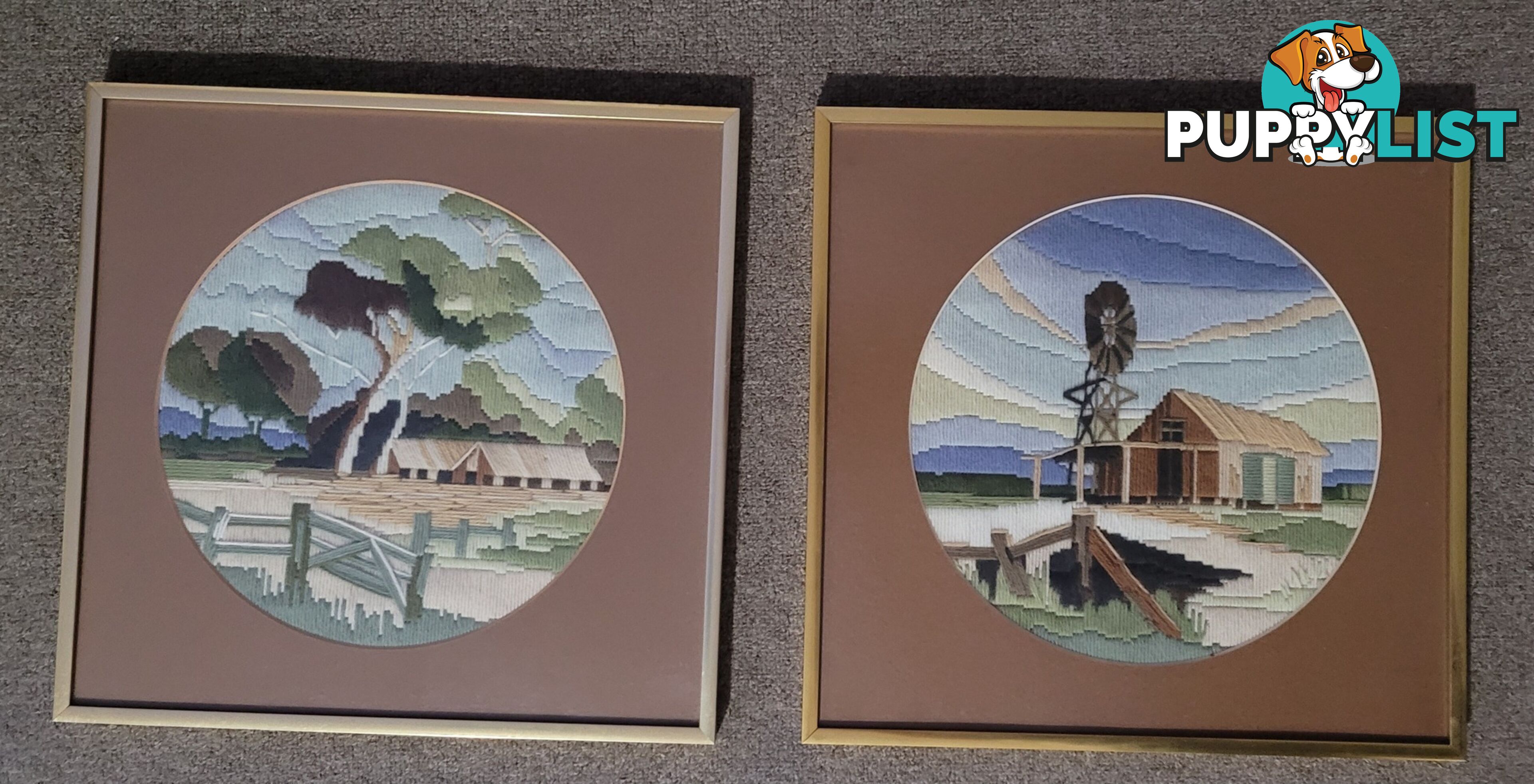 Framed Long Stitch Scenes - 38cm x 38cm