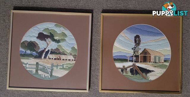 Framed Long Stitch Scenes - 38cm x 38cm