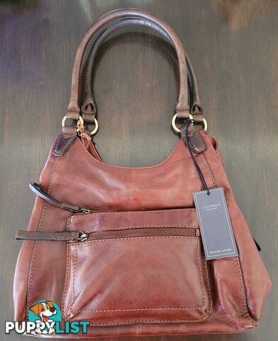 Colorado Tan Leather Handbag - brand new