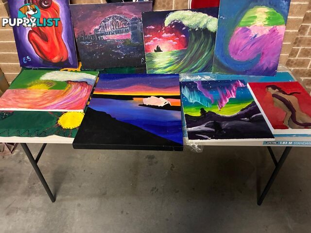 10 Original Paintings – Bulk Art Sale