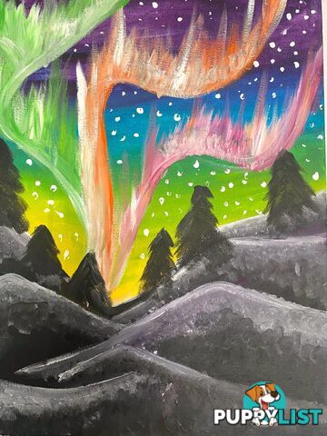 Aurora Over Snowy Hills