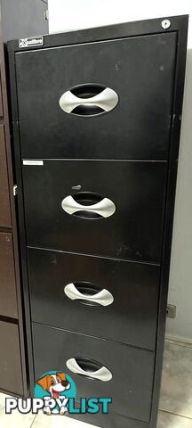 Excalibre 4-Drawer Black Filing Cabinet