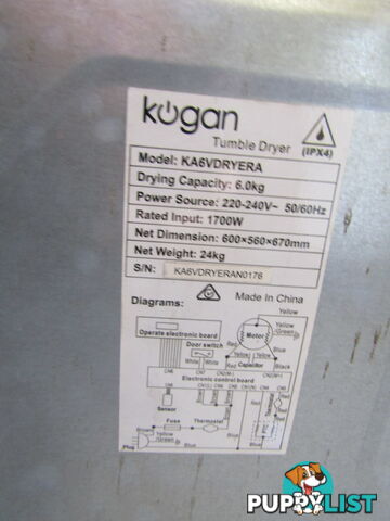 Brand New Kogan 6kg Tumble Dryer